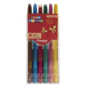 مداد شمعی 6 رنگ پنتر مدل Color
