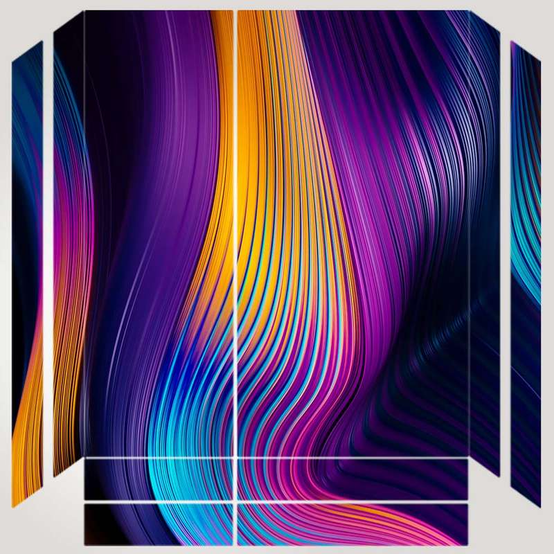 برچسب پلی استیشن ۴ طرح colors falling from top  کد PS-10237