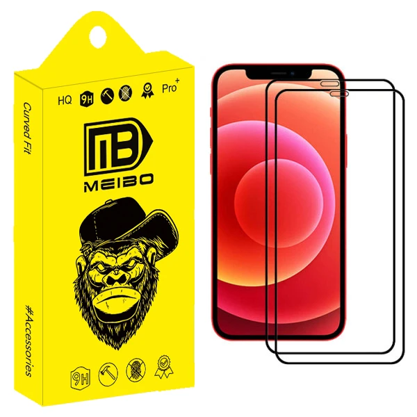محافظ صفحه نمایش سرامیکی میبو مدل +MHD مناسب برای گوشی موبایل اپل Iphone 12mini بسته دو عددی