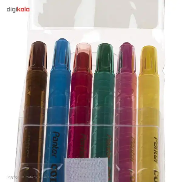 مداد شمعی 6 رنگ پنتر مدل Color