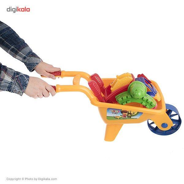 ست شن بازی زرین تویز مدل Super Wheelbarrows E11 -  - 11
