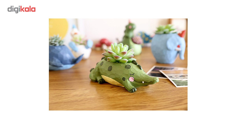گلدان دکوگل طرح Green Crocodile مدل DG003 گلدان دکوگل طرح Green Crocodile مدل DG003