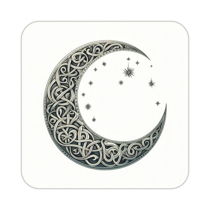 زیر لیوانی کاکتی طرح ماه و ستاره مدل mp53066