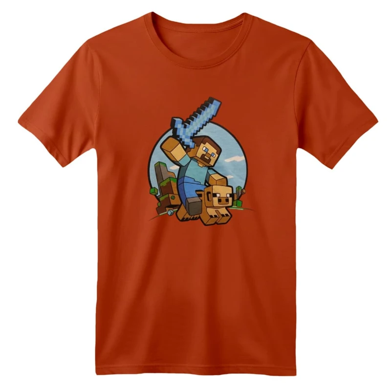 تی شرت آستین کوتاه بچگانه مدل ماینکرفت کد 20