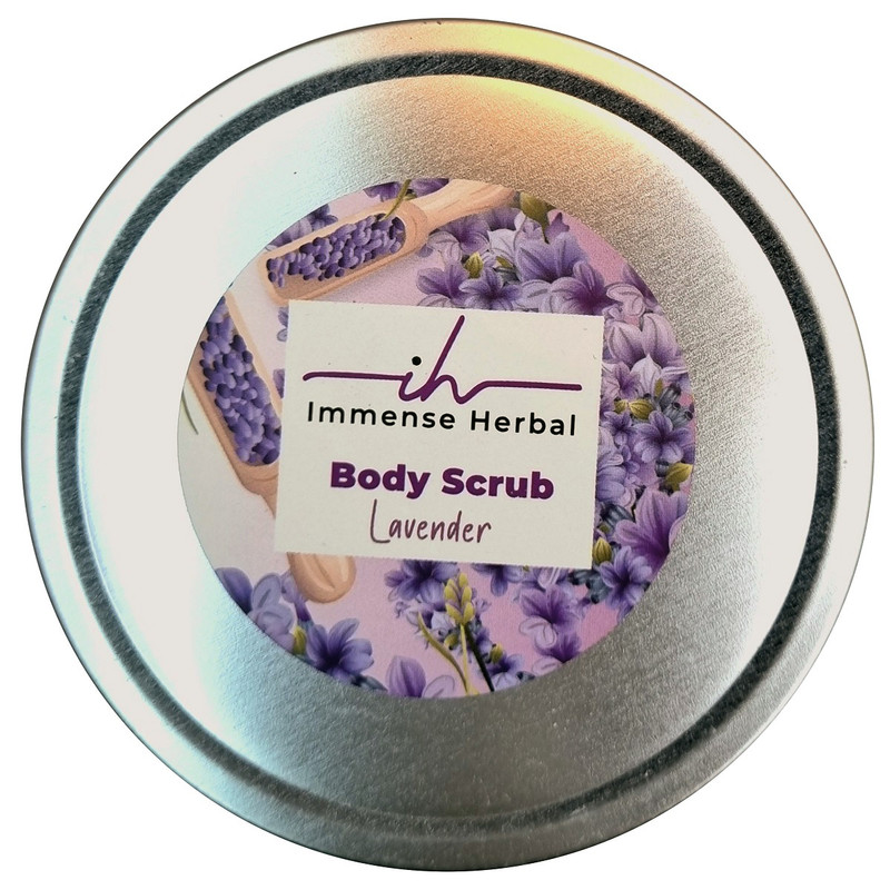 اسکراب لایه بردار پوست ایمنس هربال مدل میکس لوندر و شی باتر وزن 620 گرم