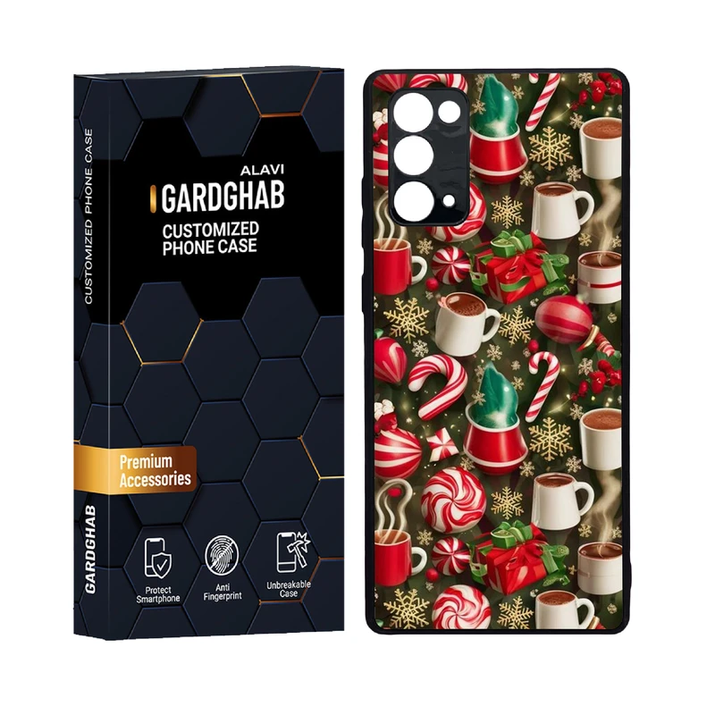 کاور گارد قاب علوی مدل دور ژله ای پشت گلس فانتزی مناسب برای گوشی موبایل سامسونگ  Galaxy Note 20