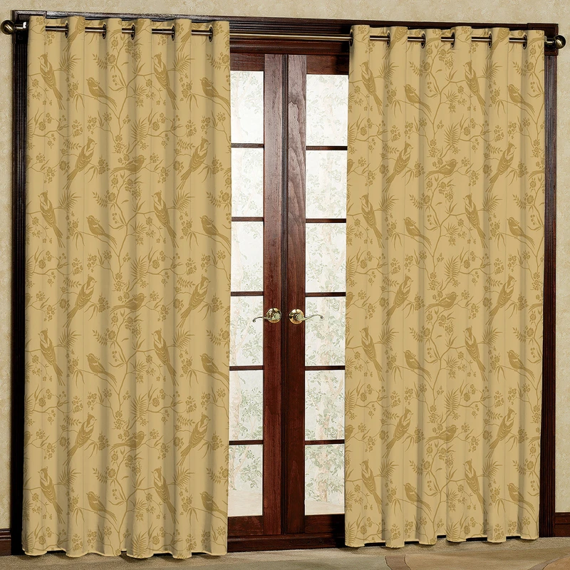 پرده مدل طرح دار پرنده هازان پانچی کد 1808 سایز 140x200 سانتی متر