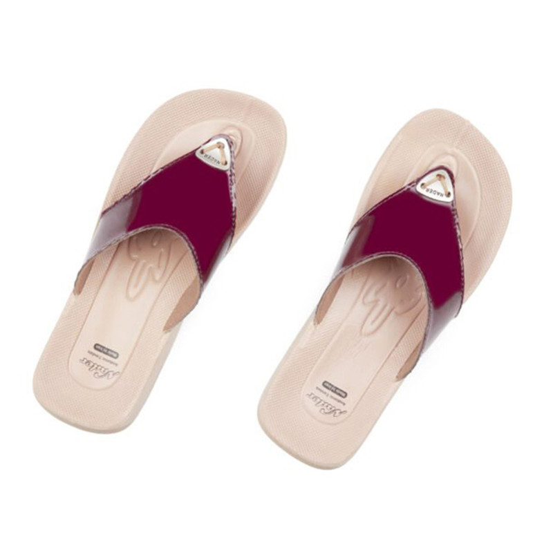 دمپایی لاانگشتی زنانه کد 774 رنگ زرشکی