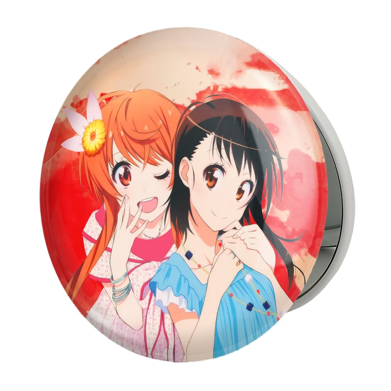 آینه جیبی خندالو طرح اونودرا و تاچیبانا انیمه عشق دروغین مدل تاشو کد 17192 