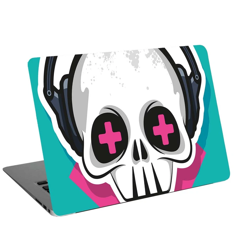 استیکر لپ تاپ مدل skull headphone G-2107 مناسب برای لپ تاپ 15.6 اینچ