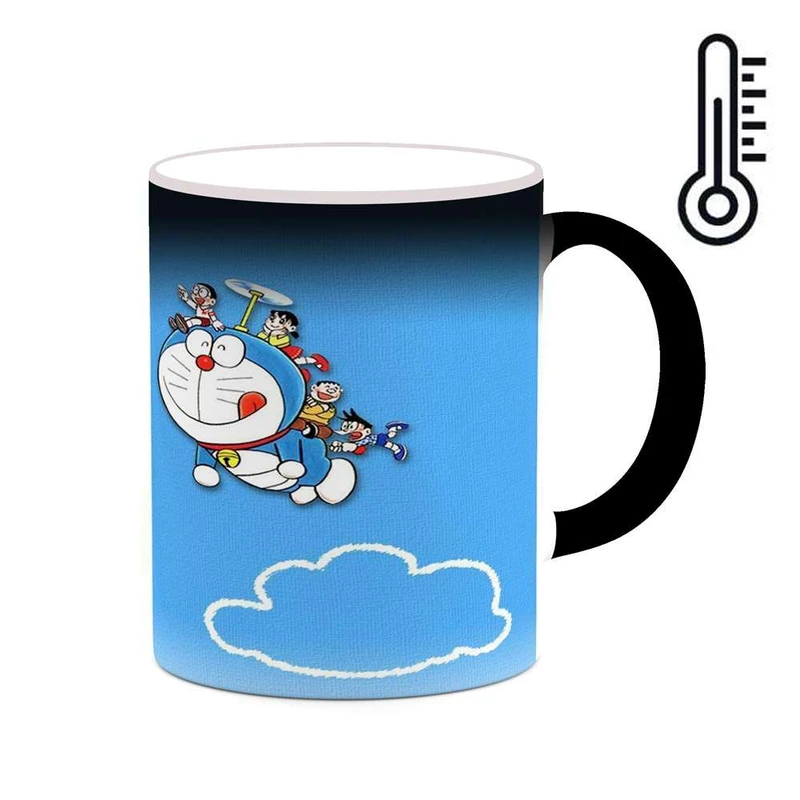 ماگ حرارتی کاکتی مدل کارتون Doraemon کد mgh22505