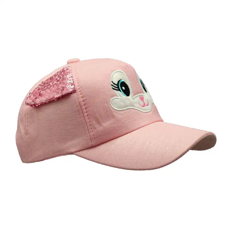 کلاه بچگانه مدل کپ خرگوش کد 51495 رنگ صورتی