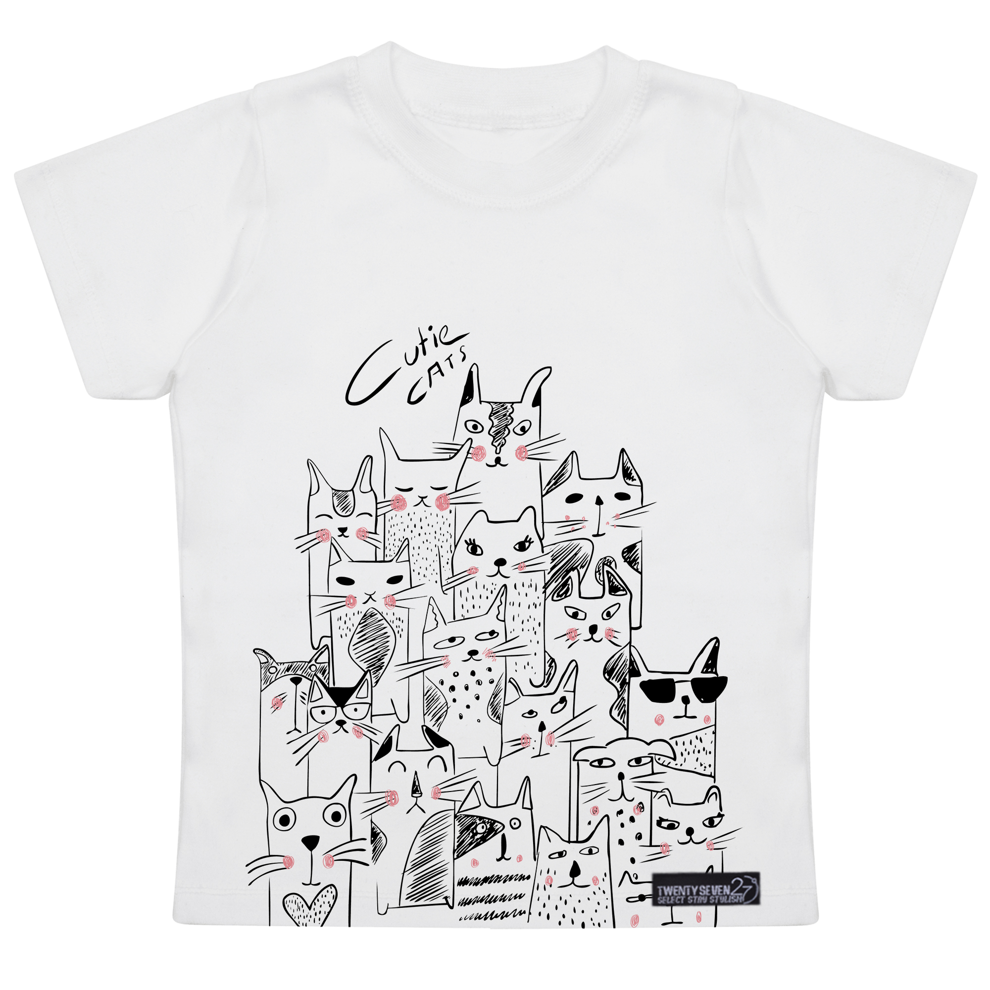 تی شرت آستین کوتاه پسرانه 27 مدل Cute Cats کد MH930 -  - 1