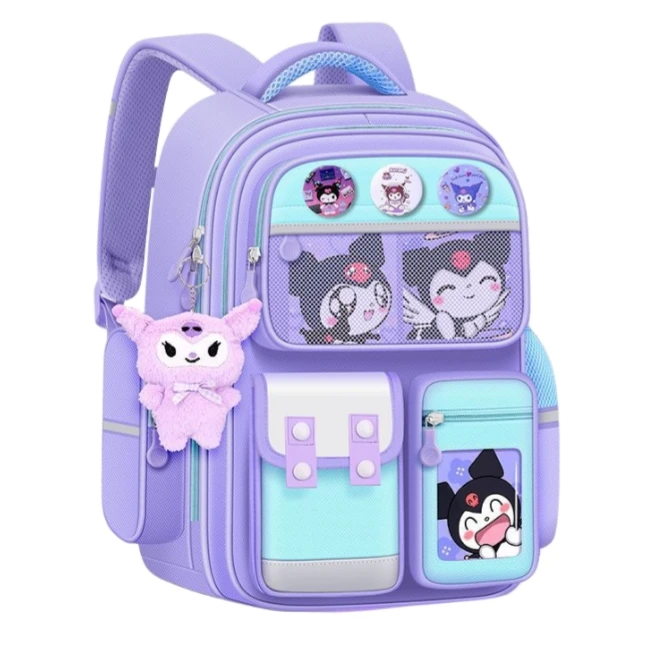 کوله پشتی مدرسه مدل تانکی فانتزی پیکسل دار طرح کرومی کد ka2026 به همراه آویز