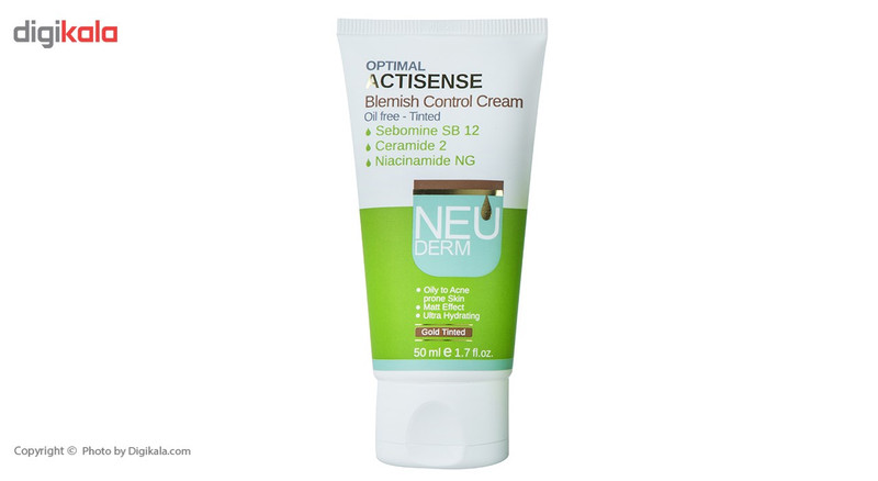 کرم رنگی پوشاننده نئودرم مدل Optimal Actisense حجم 50 میلی لیتر