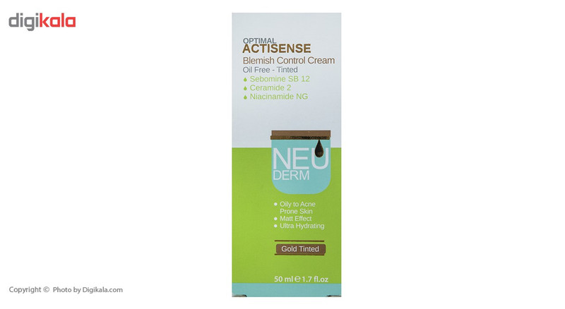 کرم رنگی پوشاننده نئودرم مدل Optimal Actisense حجم 50 میلی لیتر