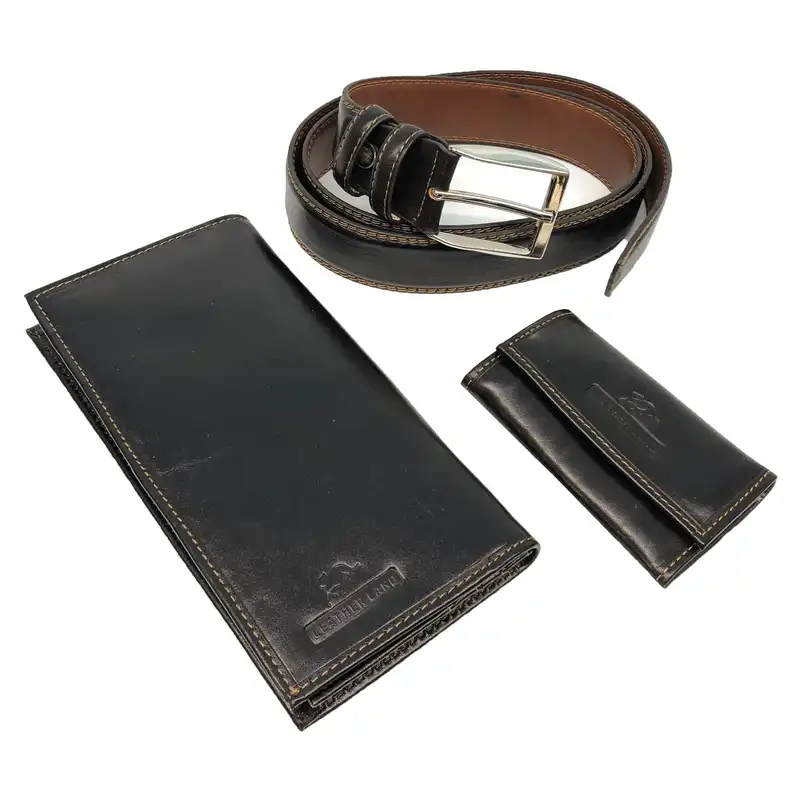 ست هدیه مردانه سرزمین چرم مدل 131092