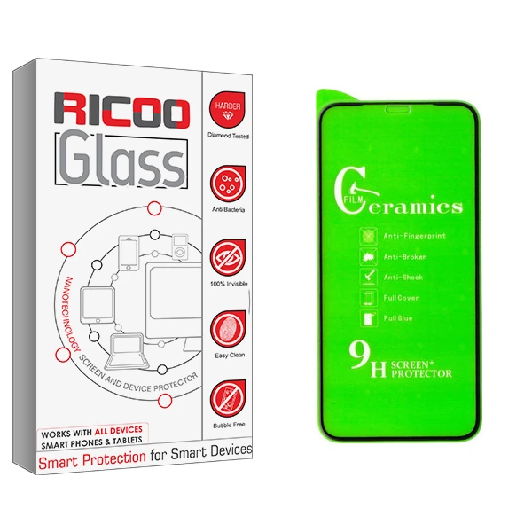 محافظ صفحه نمایش سرامیکی ریکوو مدل +HD مناسب برای گوشی موبایل اپل Iphone 11 Pro / Iphone X / Iphone 10