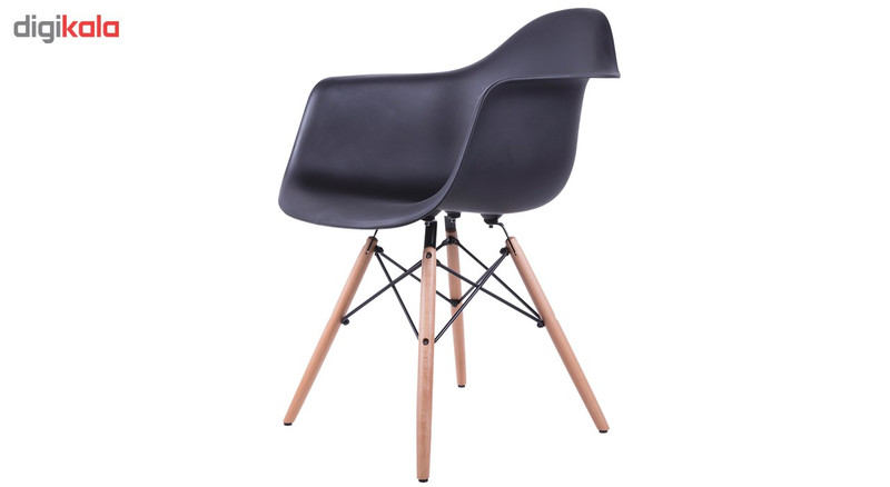 صندلی کروماتیک مدل Black Armchair Wood Legs