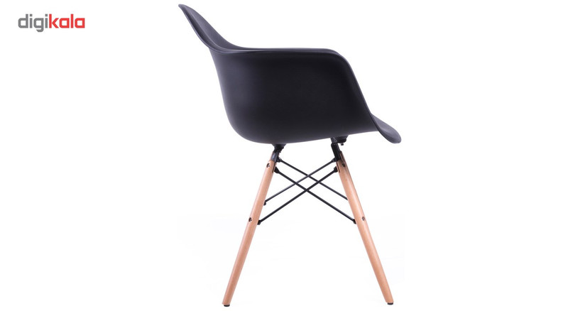 صندلی کروماتیک مدل Black Armchair Wood Legs