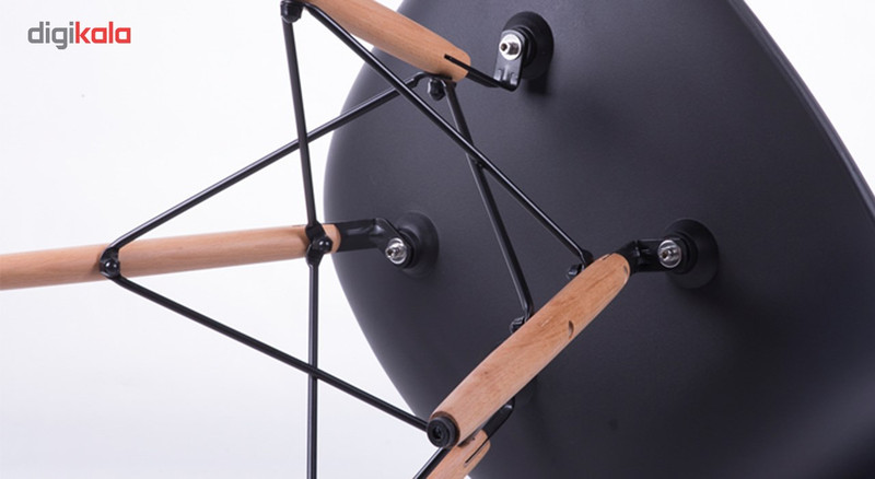 صندلی کروماتیک مدل Black Armchair Wood Legs