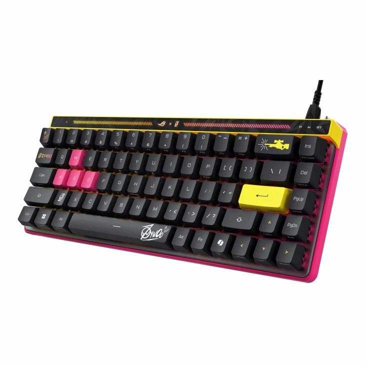 کیبورد گیمینگ ایسوس مدل M606 ROG Falchion Ace HFX ZywOo