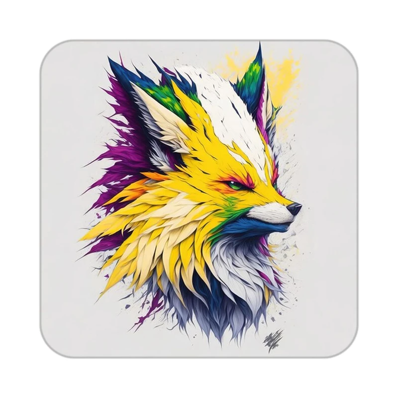 زیر لیوانی کاکتی طرح حیوانات رنگی مدل mp26348