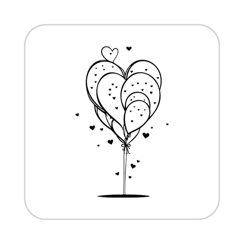 زیر لیوانی کاکتی طرح عاشقانه مدل mp36461