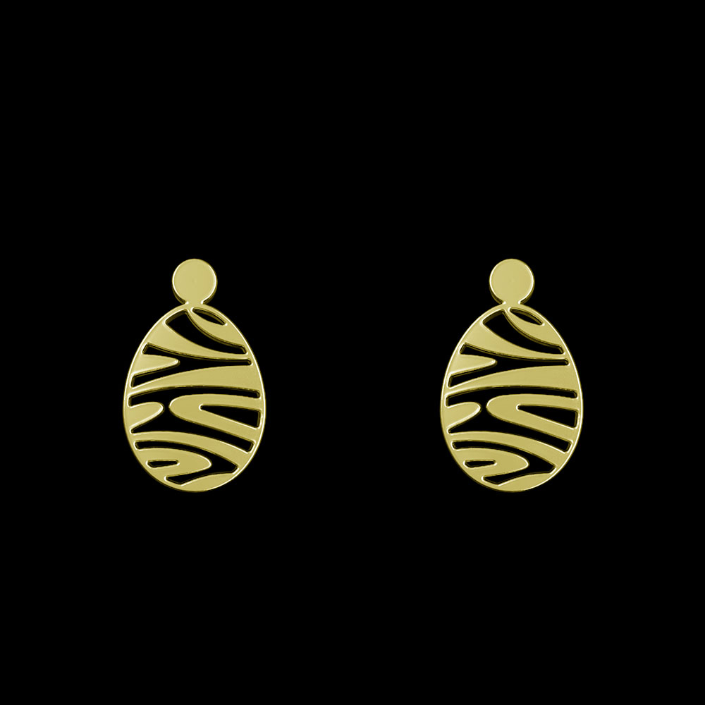 گوشواره طلا 18 عیار زنانه مدوپد مدل تخم مرغ کد GA1-10469