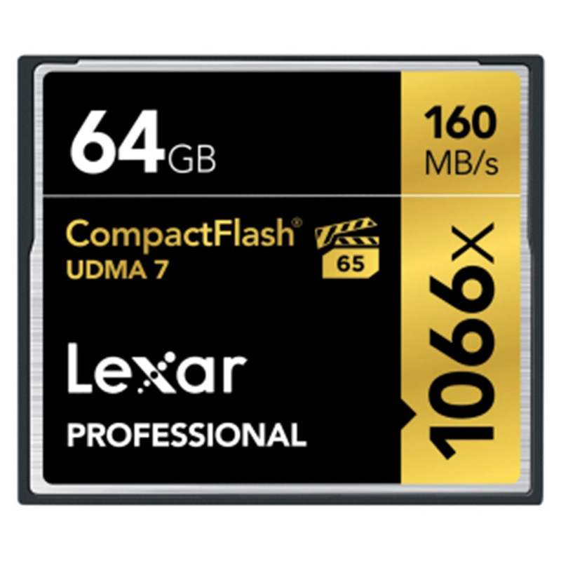 کارت حافظه CF لکسار مدل Professional CompactFlash سرعت 1066X 160MBps ظرفیت 64 گیگابایت