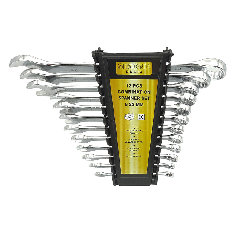مجموعه 12 عددی آچار یکسر تخت و یکسر رینگ سایموند مدل 622