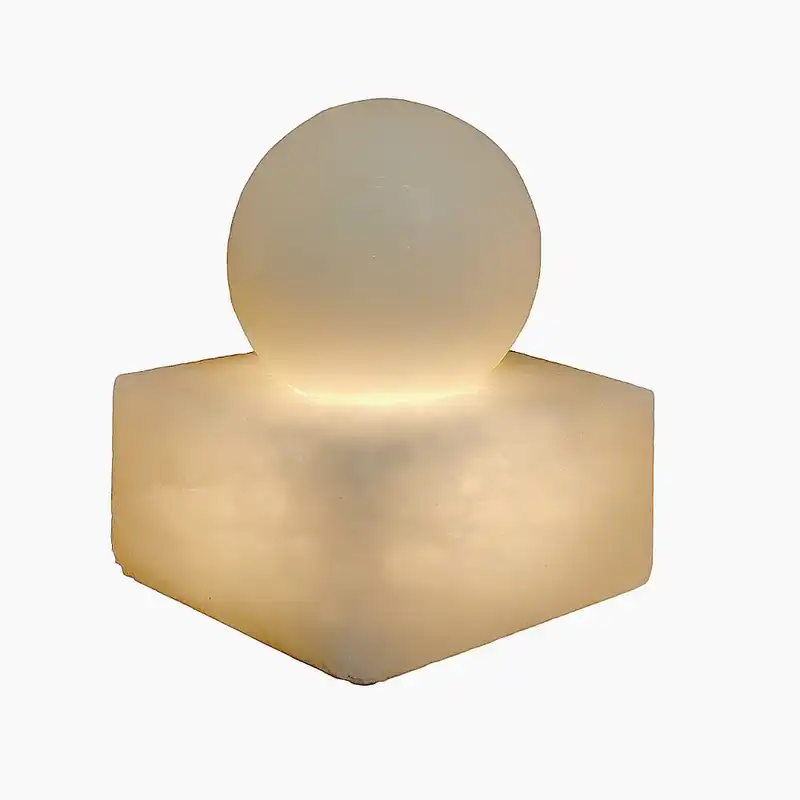 آباژور سنگ نمک مدل گوی و مکعب کوچک کد 410