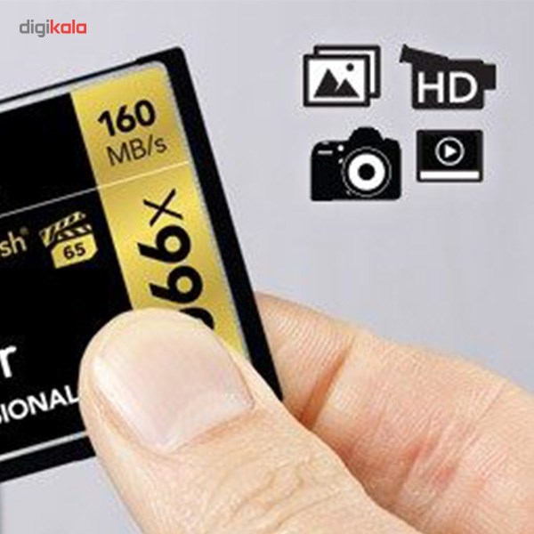 کارت حافظه CF لکسار مدل Professional CompactFlash سرعت 1066X 160MBps ظرفیت 64 گیگابایت