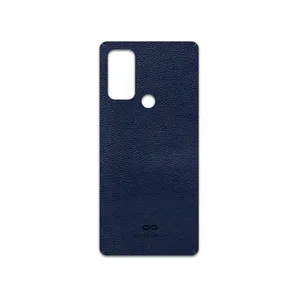 MAHOOT Deep-Blue-Leather Cover Sticker for Motorola Moto G60S
