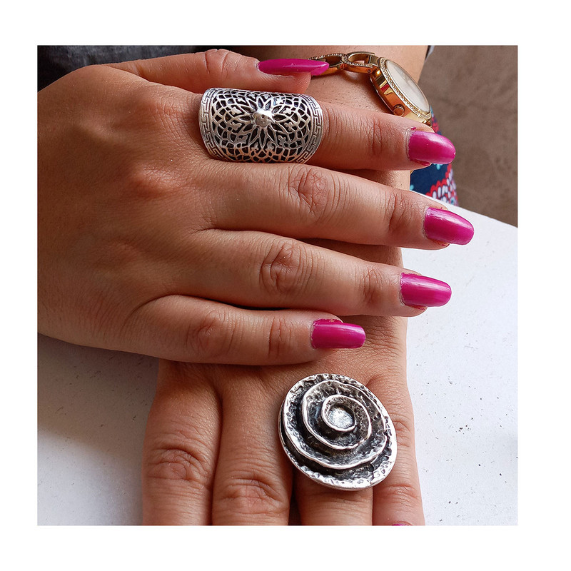 انگشتر زنانه مدل گل مرداب کد GOL-43