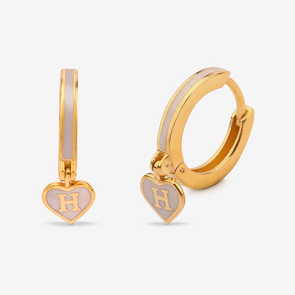 گوشواره حلقه‌ای طلا کم اجرت  18 عیار زنانه گلدم مدل E244025