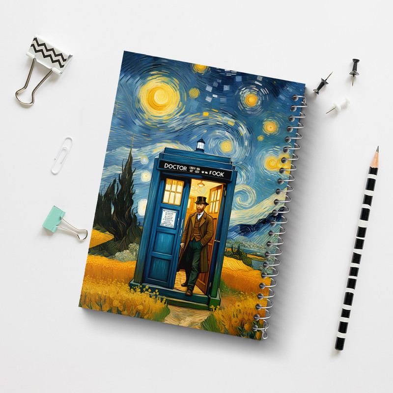 دفتر مشق 100 برگ خندالو طرح ونسان ونگوگ کد N5847