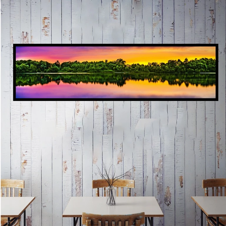 تابلو بکلیت طرح منظره دریاچه مدل کشیده B-7576