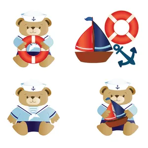 Zhivar Sailor Bear Wall Sticker