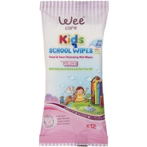 دستمال مرطوب دست و صورت کودک وی مدل Girls بسته 12 عددی