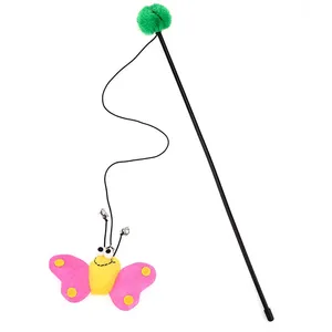چوب دستی بازی با گربه طرح پروانه مدل Butterfly Cartoon Rod
