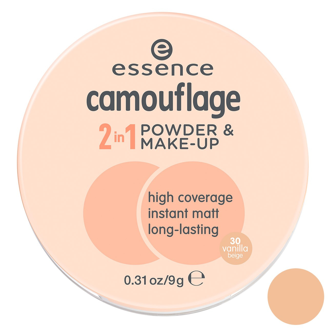 پودر دوکاره اسنس سری Camouflage مدل Vanilla Beige مقدار 9 گرم