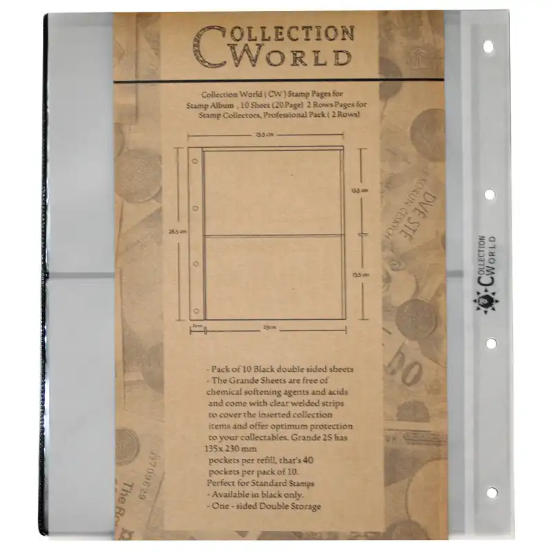 برگ آلبوم تمبر دنیای کلکسیون مدل 2Great بسته 10 عددی