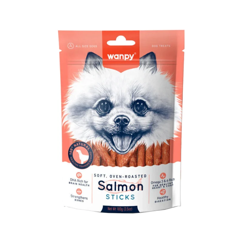 تشویقی سگ ونپی مدل Salmon Sticks با طعم ماهی وزن 100 گرم