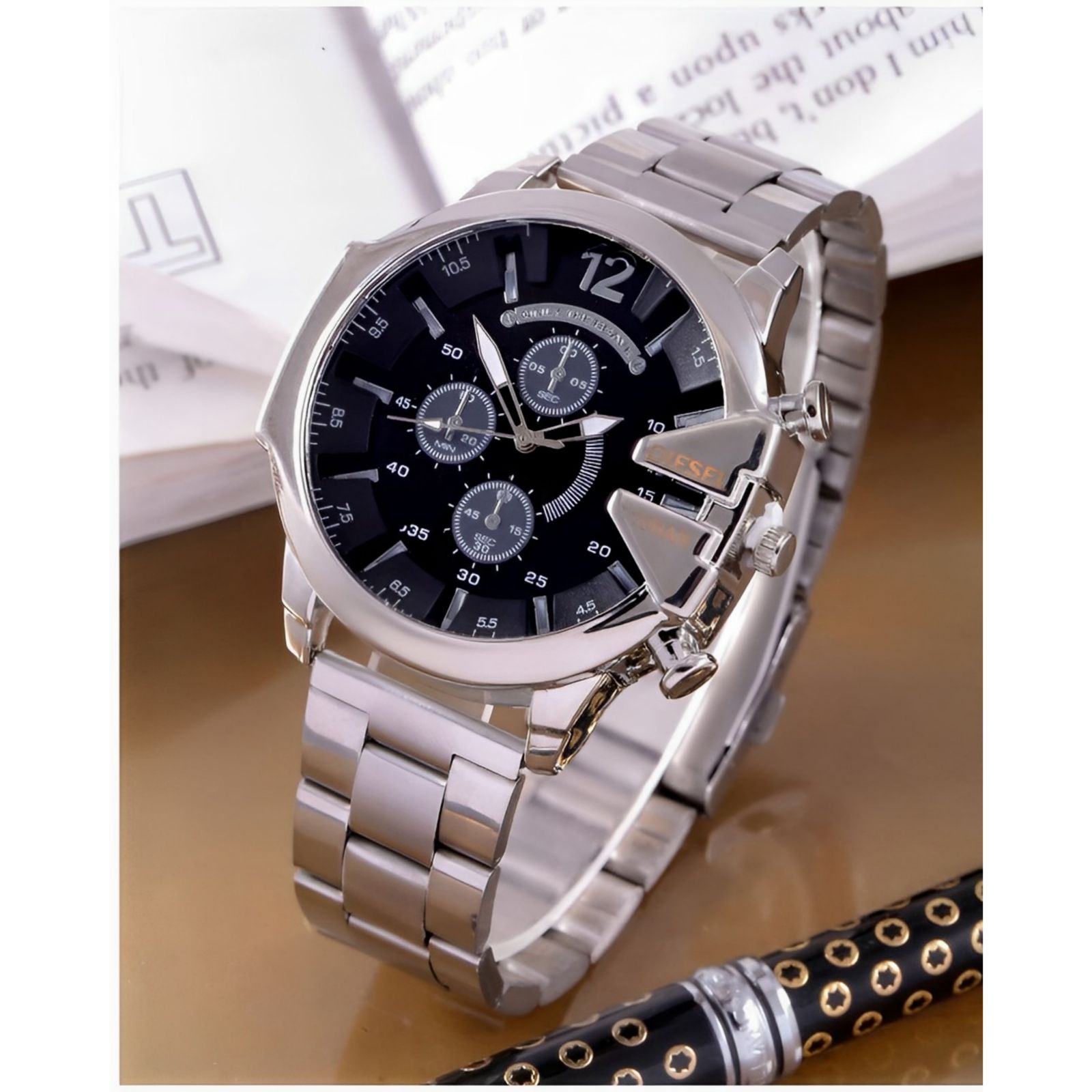 ساعت مچی عقربهای مردانه مدل شاخدار تک موتوره کد DZ1 - - 2