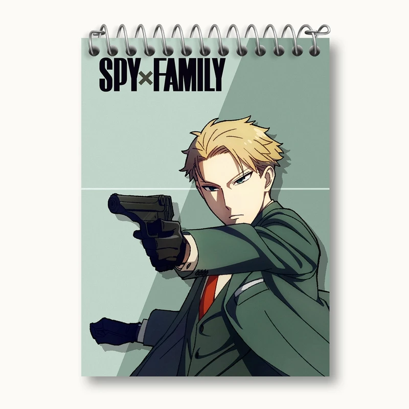 دفتر یادداشت 50 برگ خندالو مدل لوید فورجر انیمه اسپای ایکس فمیلی Spy x Family کد 17673
