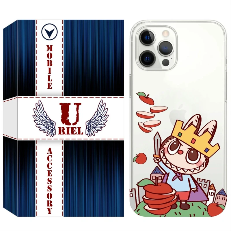 کاور یوریل مدل Clear کد 115 طرح لبوبو Labubu مناسب برای گوشی موبایل اپل iPhone 12 Pro Max