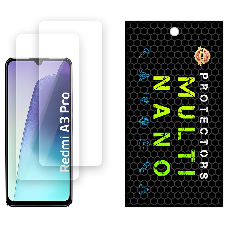 محافظ صفحه نمایش شفاف مولتی نانو مدل X-S2N مناسب برای گوشی موبایل شیائومی Redmi A3 Pro بسته دو عددی