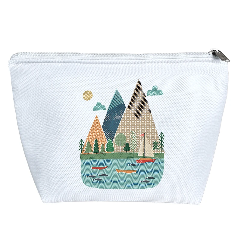 کیف لوازم آرایش دخترانه خندالو مدل منظره و طبیعت کد H1203