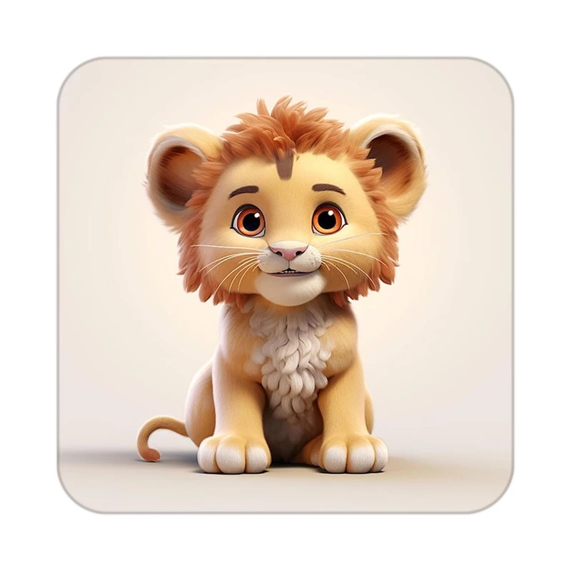 زیر لیوانی کاکتی طرح شیر مدل mp22912